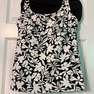 Lands' End swim Tankini tummy control Top (size 14) and size 12 bottom